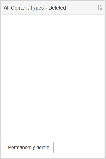 No list of items under the Deleted pane.